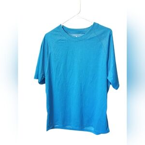 ZeroXposur Vibrant Blue Short Sleeve Tee Polyester 50+Sun Protection Size Large